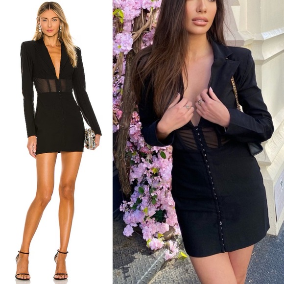 Michael Costello Dresses & Skirts - Michael Costello x REVOLVE Chase Jacket Dress Black Blazer Mini, Size Small New
